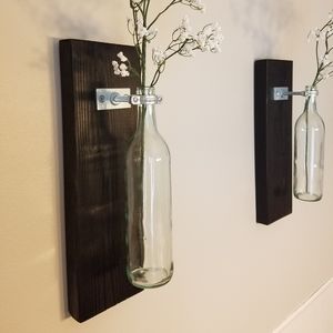 Wine Bottle Decor in Black